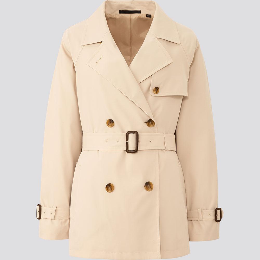 uniqlo short trench coat