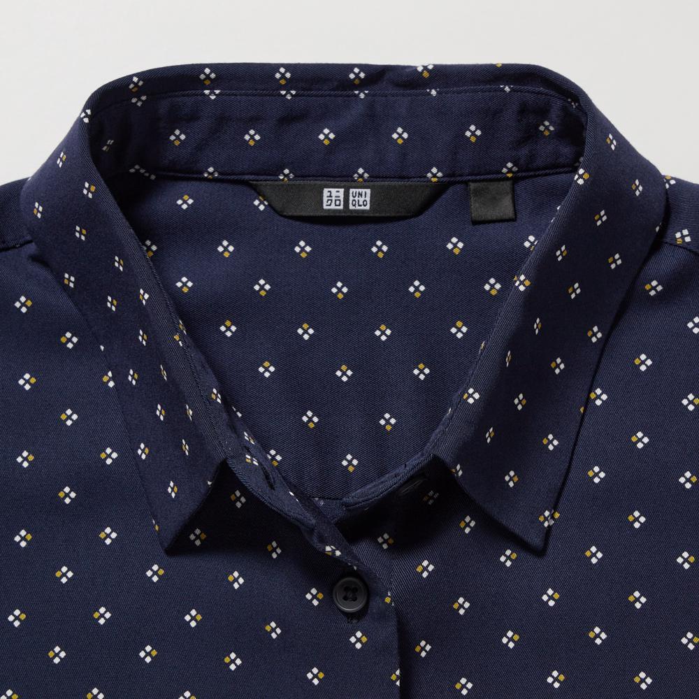 uniqlo polka dot blouse