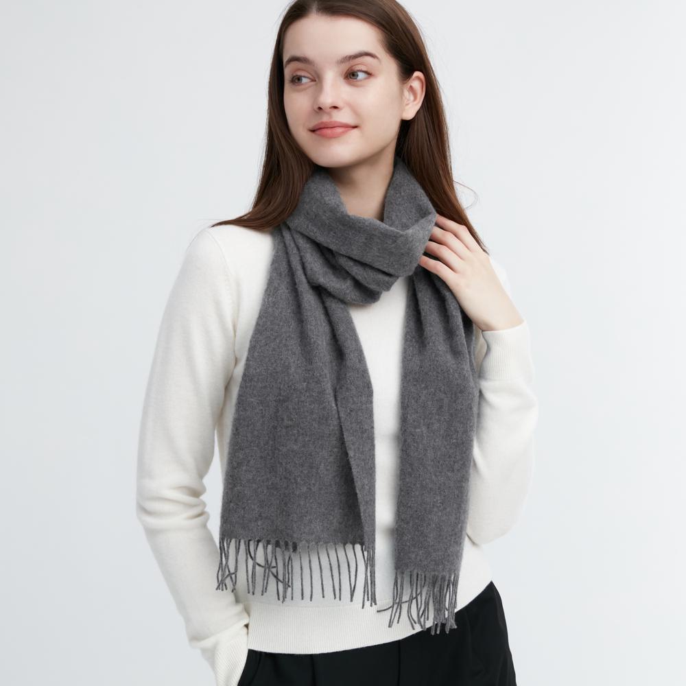 Cashmere scarf uniqlo discount