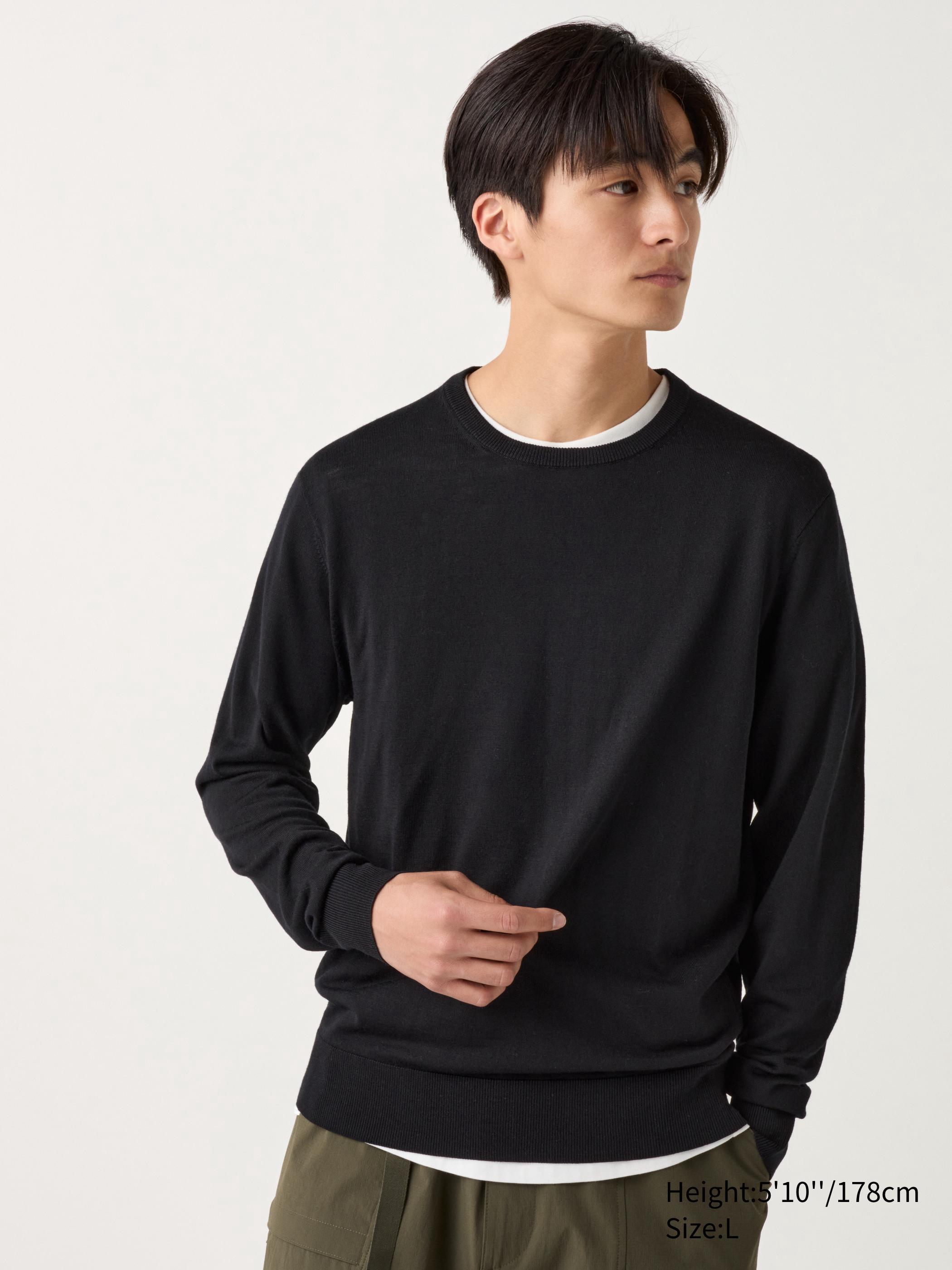 男裝Merino 圓領針織衫460933 / - UNIQLO香港及澳門