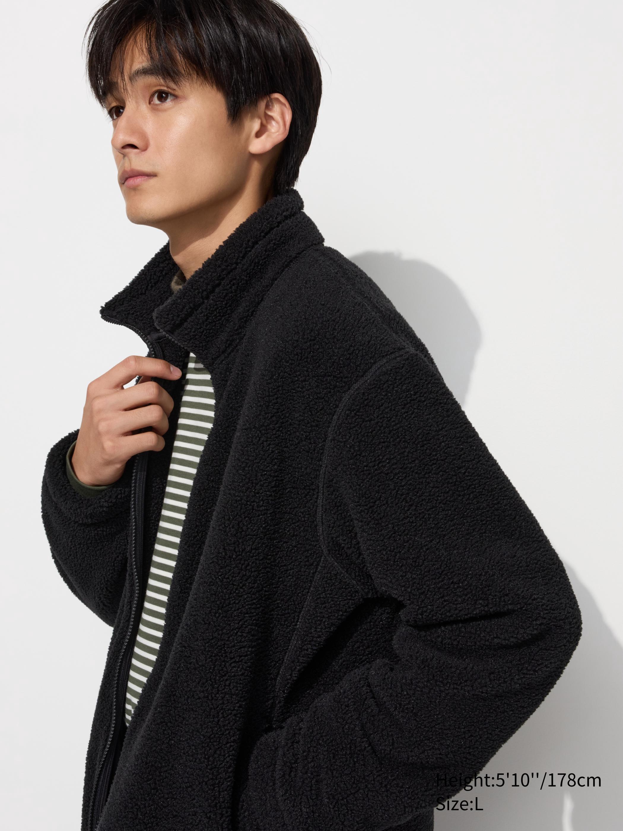 信頼への信頼 ユニクロ裏ボアベストギラギラストーン黒☆L （UNIQLO（ベスト ベスト+ジレ