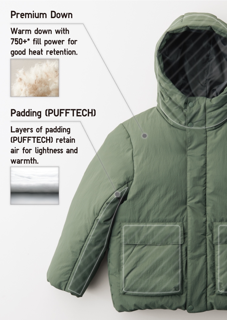 Kids PUFFTECH ULTRA LIGHT DOWN Light warm and comfortable outerwear UNIQLO OFFICIAL ONLINE FLAGSHIP STORE